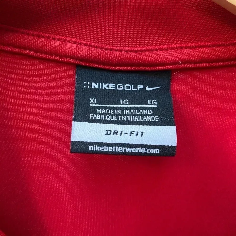 Nike Golf Polo Red with White Swoosh Size XL
